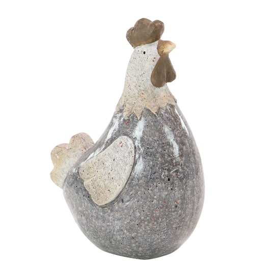 Grey Polystone Country Birds Garden Sculpture, 8" x 5" x 13"